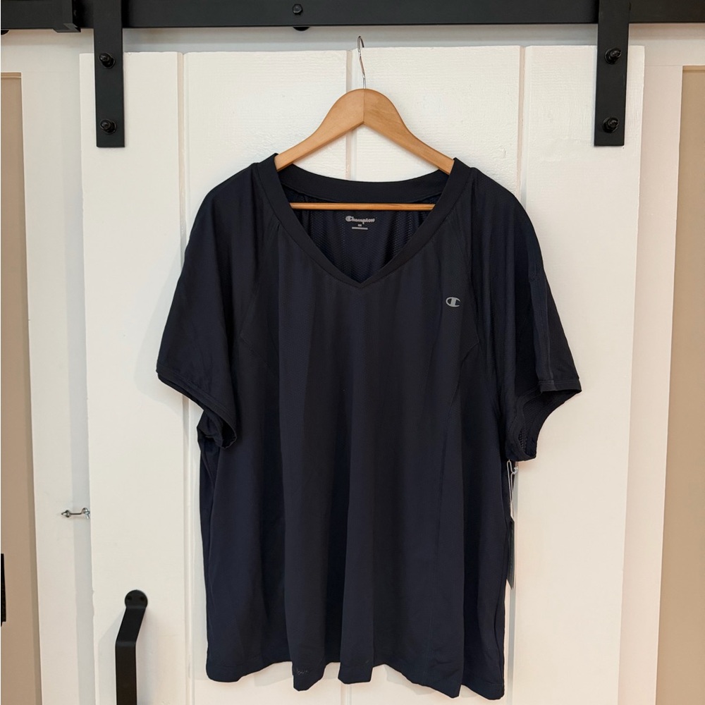 Champion Women’s Navy V-Neck Tee